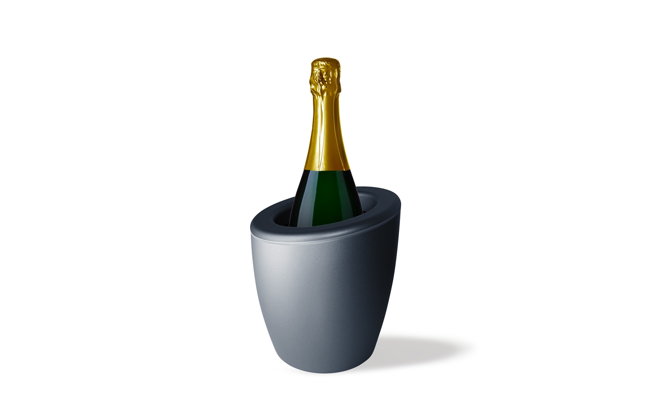 Demi Metal Champagnekoeler / Wijnkoeler Titanium